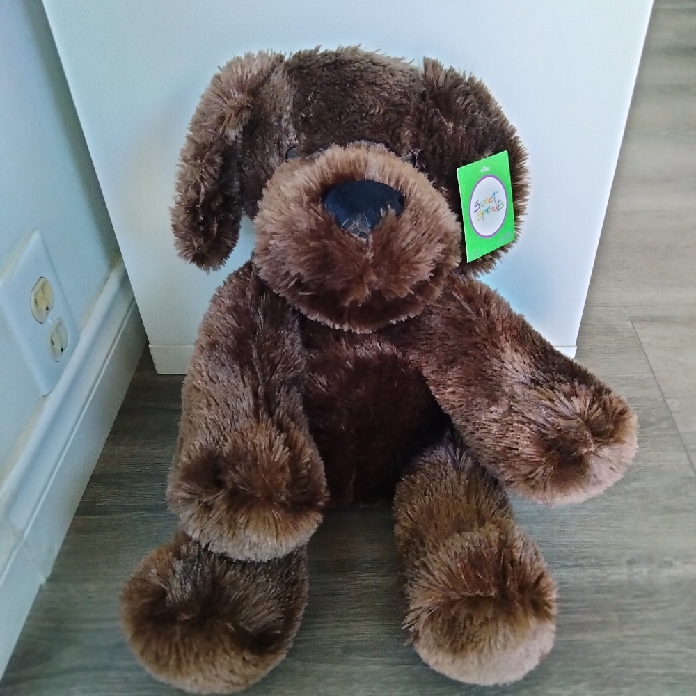 Animal Adventure 2013 Chocolate Brown Uber Plush Doggie Dog Plush 14x10.5"